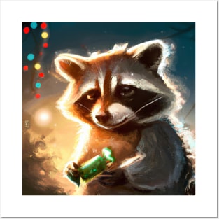 Cute Raccoon Posters and Art